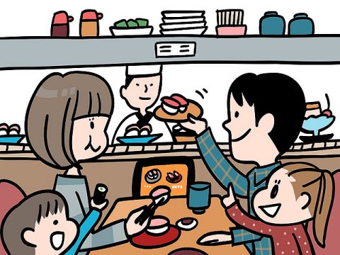 【超速報】回転寿司で一番最初に食う皿、なんと9割が一致!!!!!←これwwwww