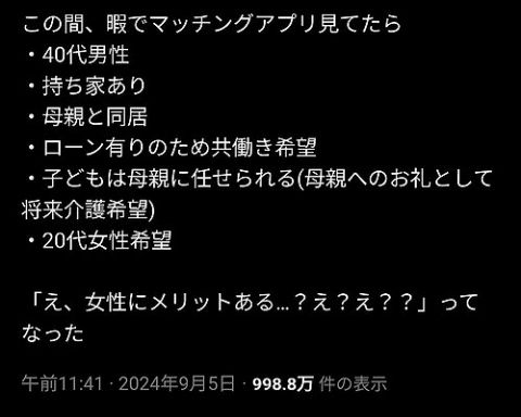 【悲報】弱者男性がマチアプした結果wwww