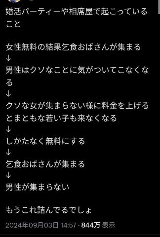 【悲報】婚活パーティ、おばさんのせいでピンチだった事が判明……