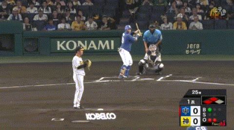 【阪神対中日23回戦】中日、初回2アウト二三塁から宇佐見の2点タイムリーで先制!!!!!