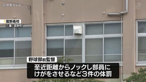 【高校野球】「殴ってくださいと言え」　至近距離でノックなど体罰　三重・菰野高校野球部の前監督を懲戒処分