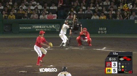 【阪神対広島23回戦】阪神、6回裏1アウト一二塁から前川のタイムリーツーベースでリードを再び3点差に広げる!前川は今日猛打賞!!!!!!!!!!!!!!