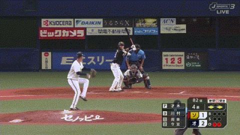 【オリックス対ソフトバンク23回戦】ソフトバンクが4回に逆転!川村が同点タイムリー内野安打!周東が勝ち越し2点タイムリースリーベース!!!!!!!!!!!!!!