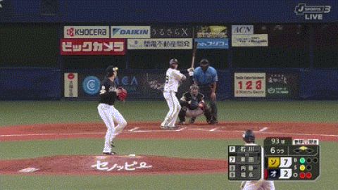 【オリックス対ソフトバンク23回戦】オリックス・来田、ソフトバンク・石川から第2号2ランホームラン!3点差に迫る!!!!!!!!!!!!