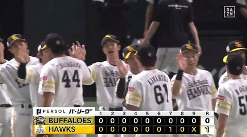 【ソフトバンク対オリックス24回戦】ソフトバンクが1-0でオリックスに勝利!88勝目で貯金39!栗原決勝弾!復帰の柳田3打数1安打!オリックス球団ワーストタイ24度目零敗