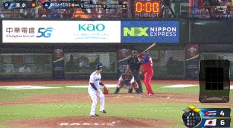 【プレミア12日本対キューバ】侍ジャパンの守備…7回にタイムリーエラーで同点に追いつかれる…