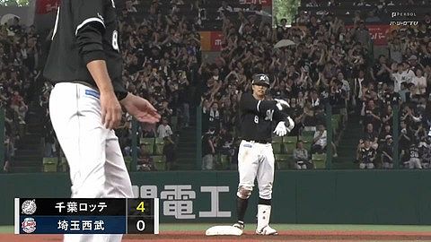 中村奨吾タイムリーでロッテ貴重な追加点!本日猛打賞!