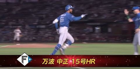 日ハム万波、則本から満塁ホームランwwwwww