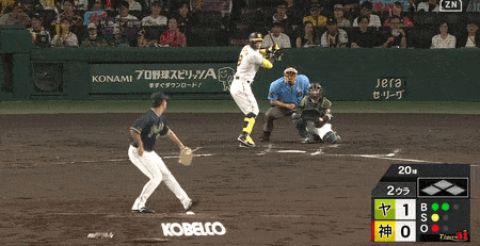 阪神、サトテル&前川の2者連続ホームランで逆転wwwww