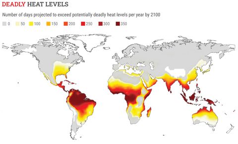 【画像】2100年に人が住めなくなる場所、発表されるwwww