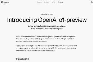 OpenAI、じっくり考える賢い新AIモデル「o1」　推論タスクを新たなレベルに