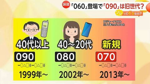 「090は昭和」「090は旧世代」「ちょいオジ」…若者の声　携帯番号頭に「060」導入のワケ