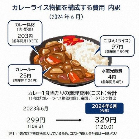 【経済】カレーライスの値上がり傾向が続く背景とは?