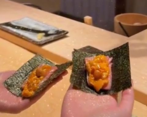 【動画】これが富豪しか食べられない”本物の高級寿司”だぞwwww